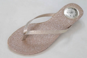 702 - Slim Vip Glitter com Tira Craquelada Ouro Light