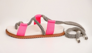 1003 - Sandalia Birken Ametista Rosa Neon