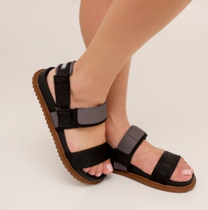 1010 -  Sandalia Birken Opala Cinza/ Preto