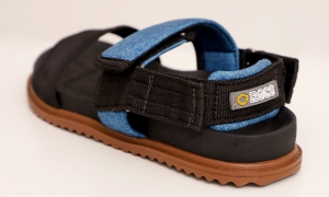 1008 - Sandalia Birken Opala Azul Jeans/ Preto