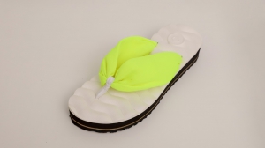 1073 - Chinelo Plataforma Ruby Malha  Neon Lima